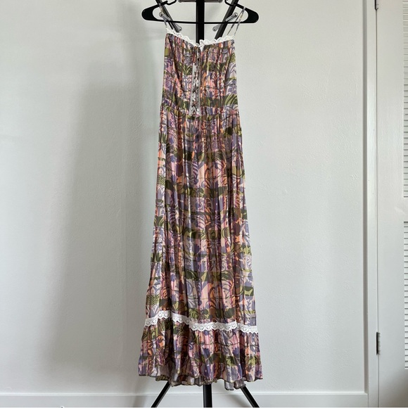 By Anthropologie Sleeveless Eyelet-Trimmed Open-Back Maxi Dress - Picture 4 of 11